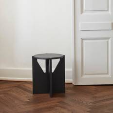 Kristina Dam Studio Simple Stool Black Lacquered Oak