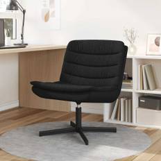 vidaXL Skrivstol Svart 63 x 75 x 76 cm tyg