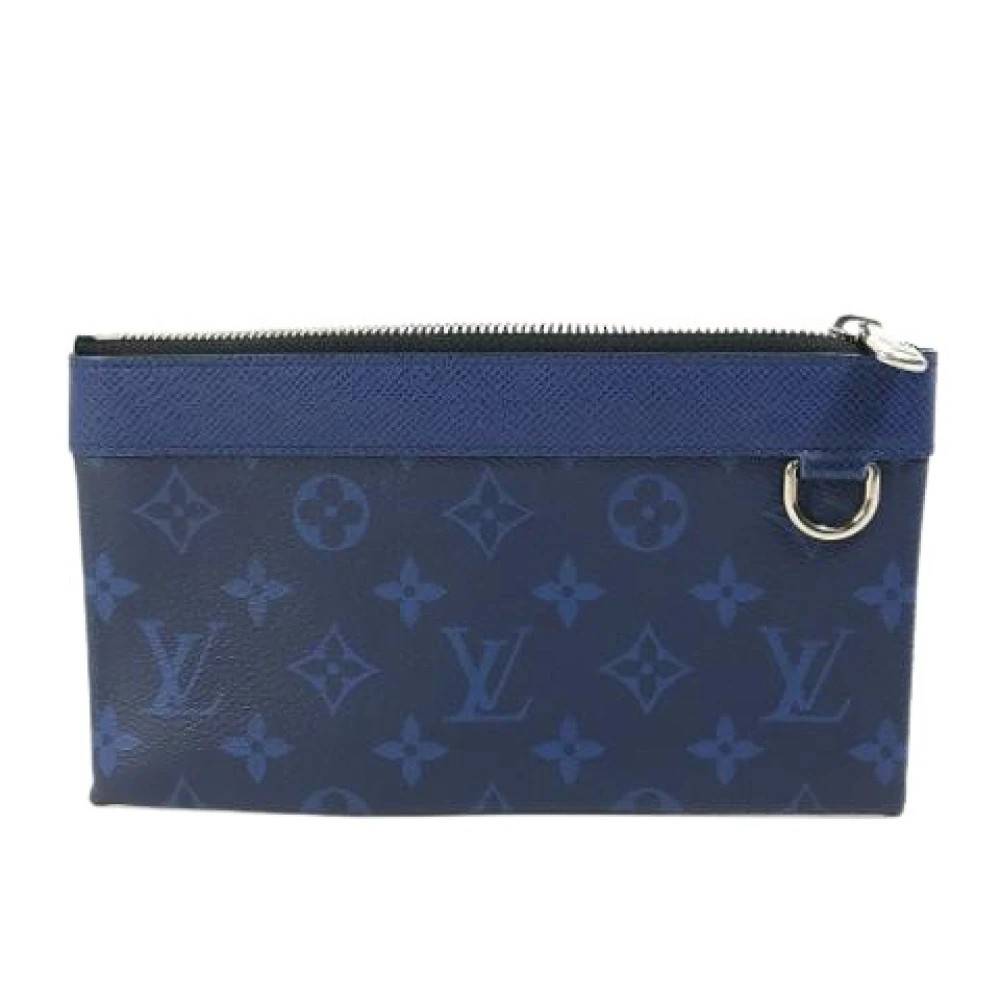 Louis Vuitton Vintage Pre-owned Clutch taske - Vintage - Herre - Blå - ONE SIZE - Tyl