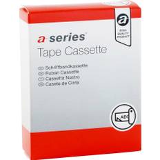 a-series etikettejp 12mm, svart på vitt, TZc-231 - Svart