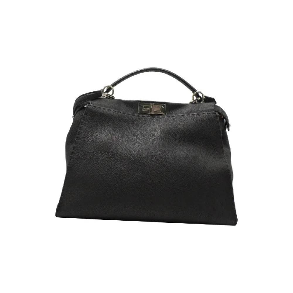 Fendi Vintage Pre-owned Laeder hndtasker - Vintage - Dame - Sort - ONE SIZE - Tyl
