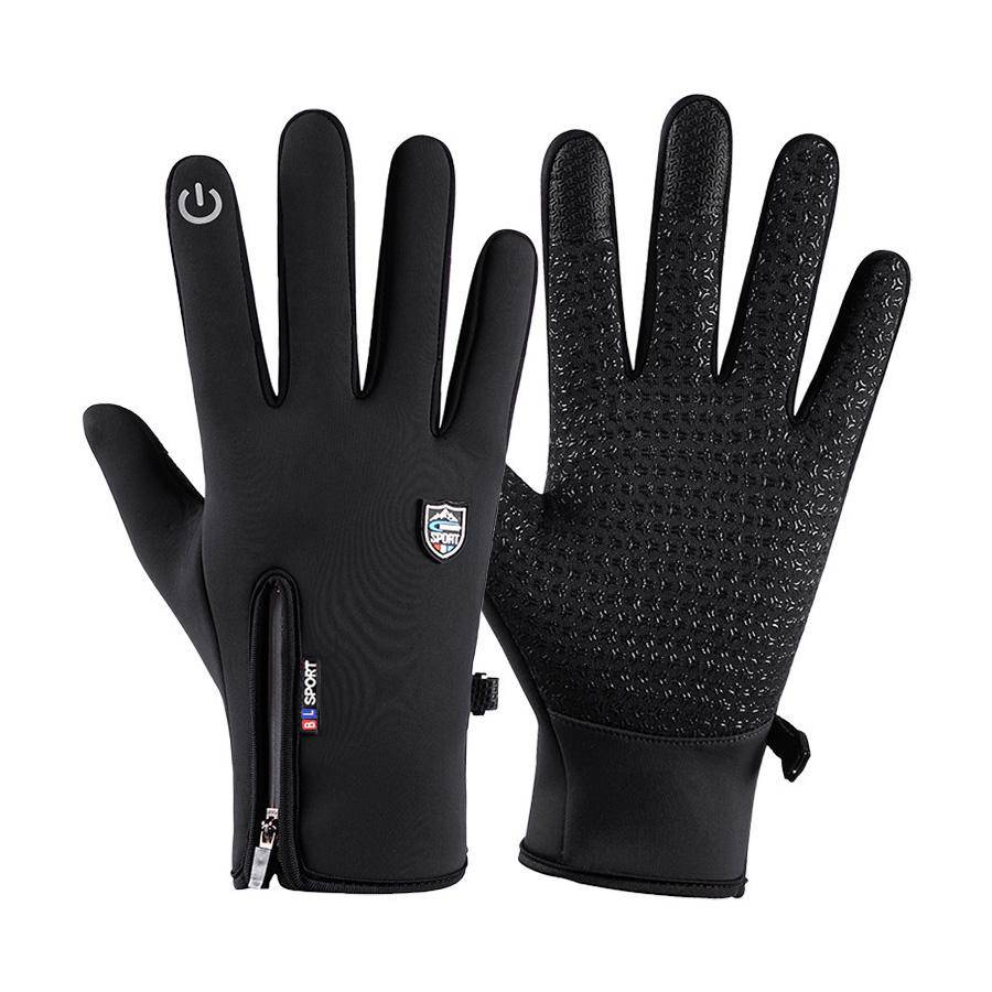 Winter Thermal Gloves For Men Women Touch Screen Waterproof Windproof Anti Slip Warm For Hiking Driving Outdoor M svart
