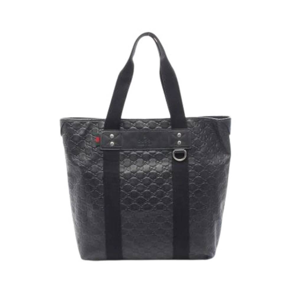 Gucci Vintage Pre-owned Vintage Lædertote Bag - Vintage - Herre - Sort - ONE SIZE - Læder