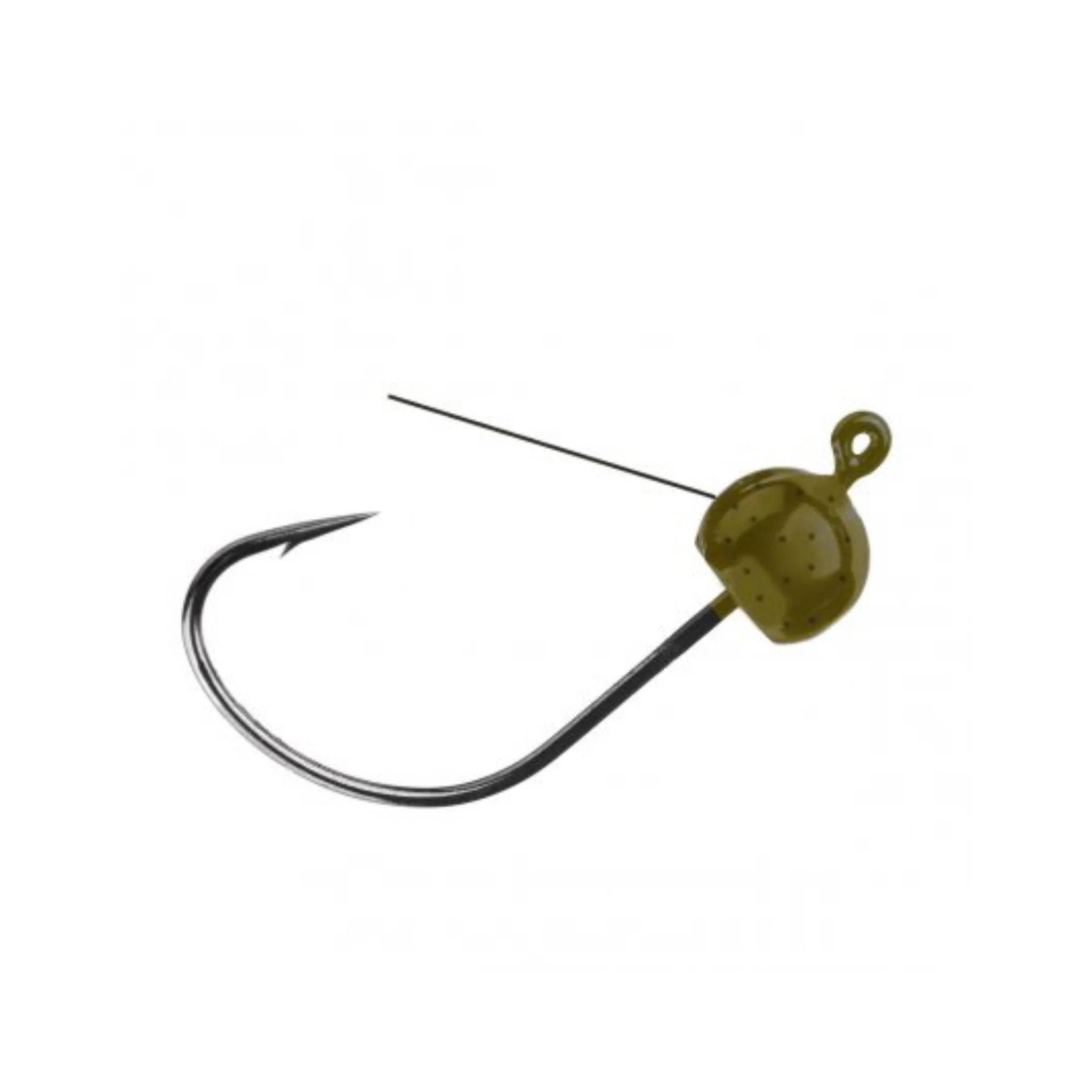 Tungsten Weedless Wacky Jig Head, Green Pumpkin, 5.3g (3/16 oz.) (2 PK)