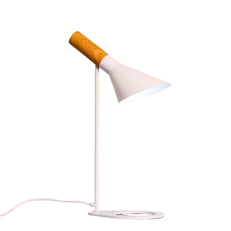 LumiMinimal Bord - Elegant LED Bordslampa för Modern Inredning - Bordslampa / Vitt & trä