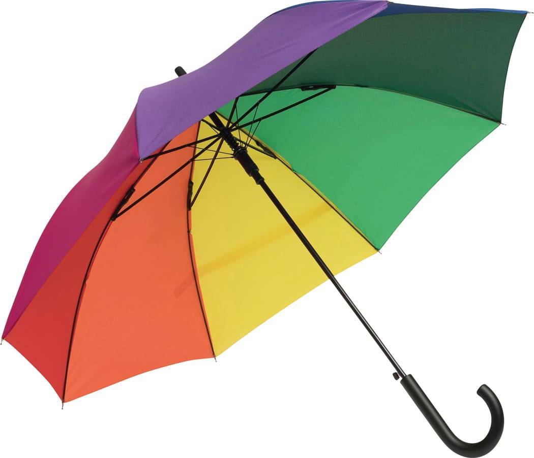 Pride paraply i 10 forskellige farver alle med stor skærm - Maggie Multi farvet 8 farver