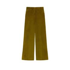Weekend Max Mara, Byxor, Dam, L, Bomull, Sammetsbyxor med ränder - green (L)