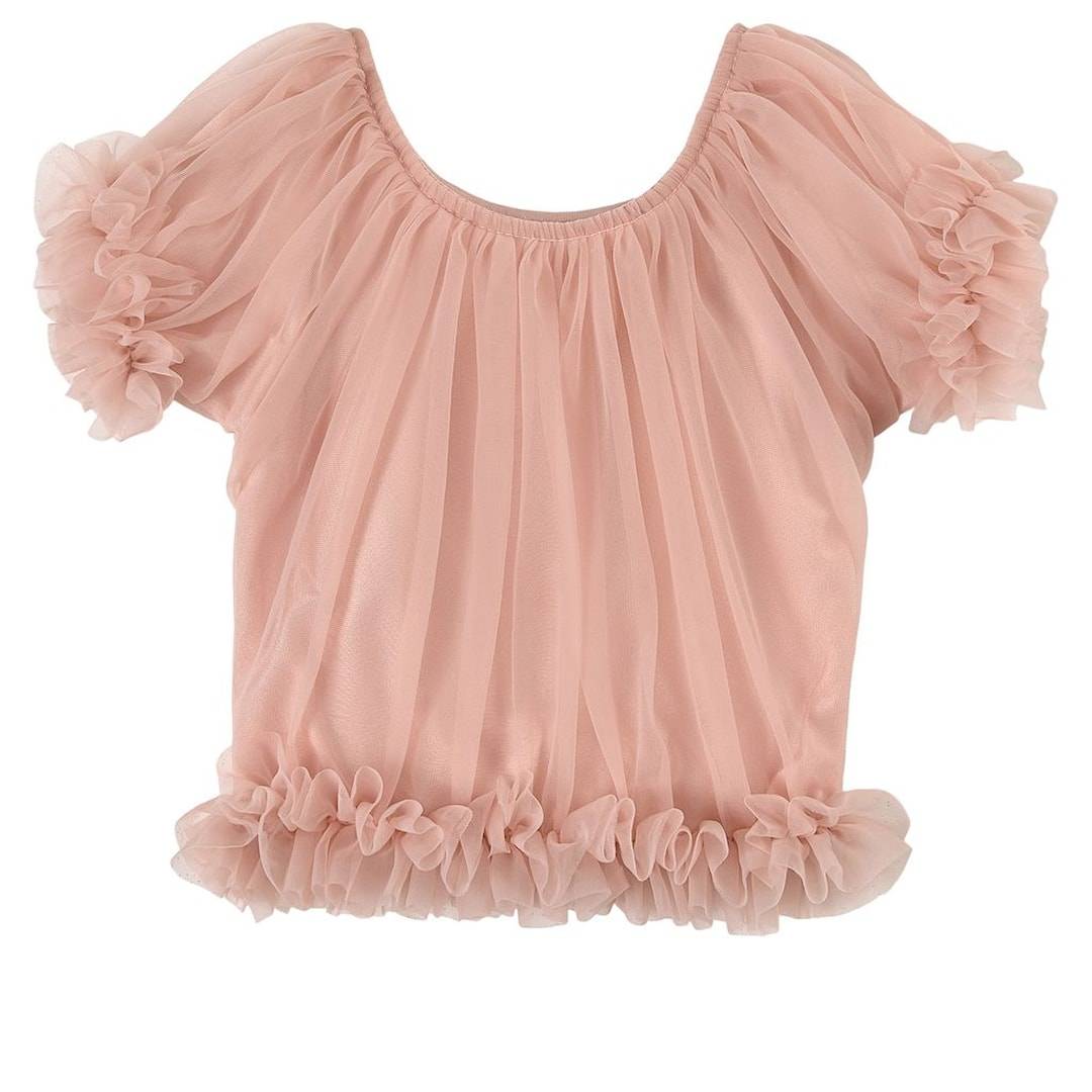 DOLLY by Le Petit Tom Frilly Princess Top Ballet Pink 1-3 Y Lyserød 1-3 år Piger