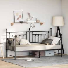 vidaXL Sängar & Sängramar Svart Metall 75 x 190 cm