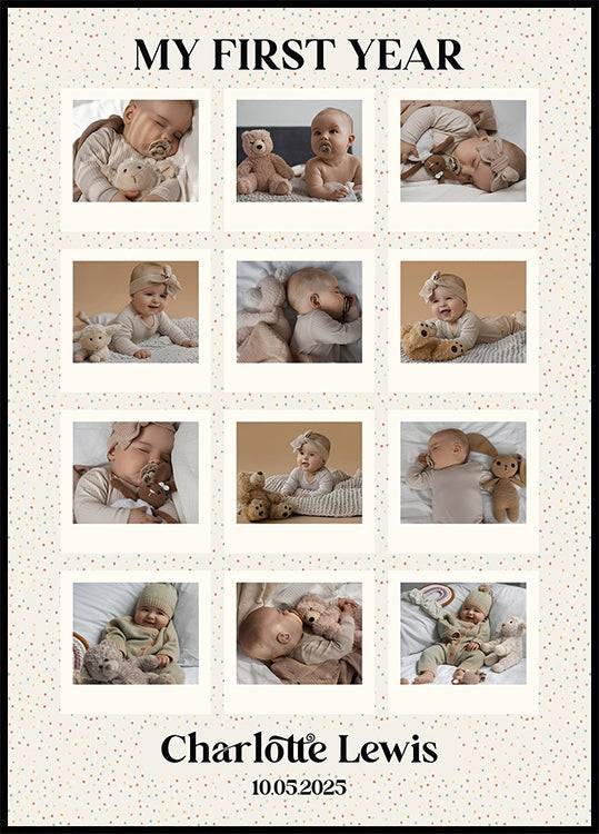 Baby's First Year Personal Plakat (70x100cm) - Plakater > Personlige Plakater