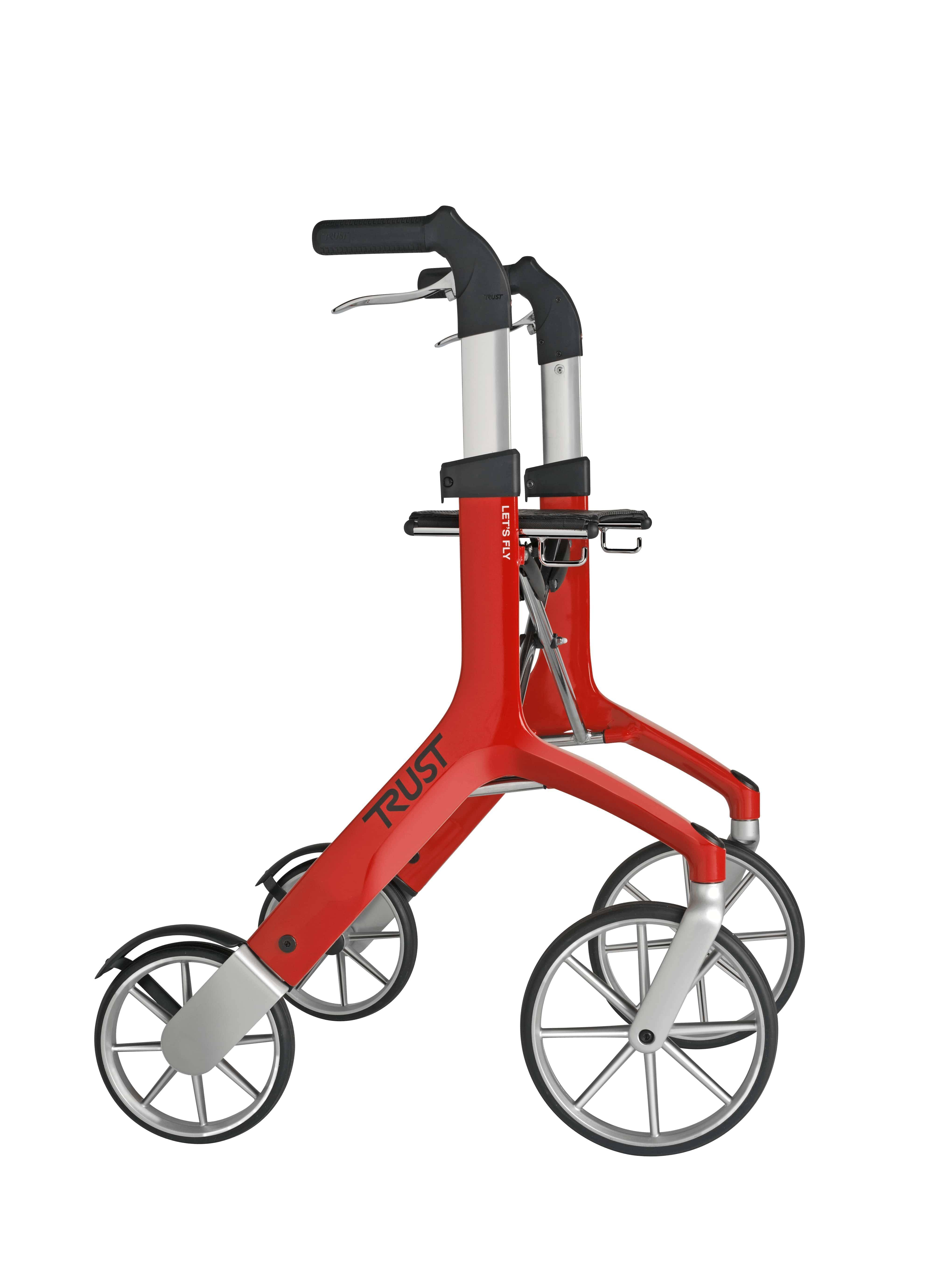 Let's Fly Rollator - Rött