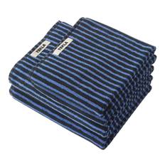 Tekla - Terry Towel - Striped - Blue  Black 70x140 - Håndklæder og badehåndklæder - Sort,Blå