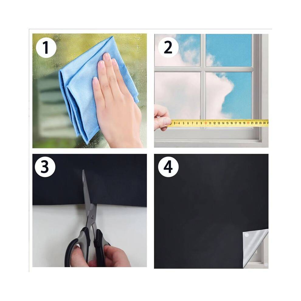 Portable Blackout Shades Film No Drill Travel Blackout Blinds Sunblock Window Cover Blackout Curtains 145 X 200cm