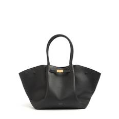 New York Grain Leather Tote Bag - Black - 01