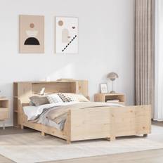 vidaXL Sängram utan madrass 120x190 cm massiv furu