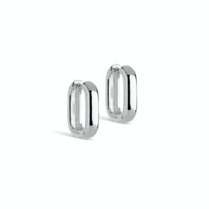 Square Hoops 18 mm - Silver Sterling 925 (Onesize)