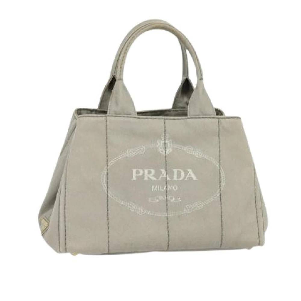 Prada Vintage Pre-owned Vintage Håndtaske - Vintage - Dame - Grå - ONE SIZE - Tyl