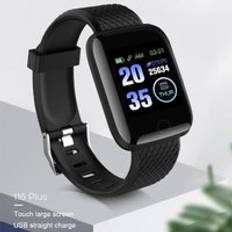 Bärbar sport fitnessutrustning 116 plus bt smart klocka stegräknare armband armband armband stegräknare sport fitness tracker