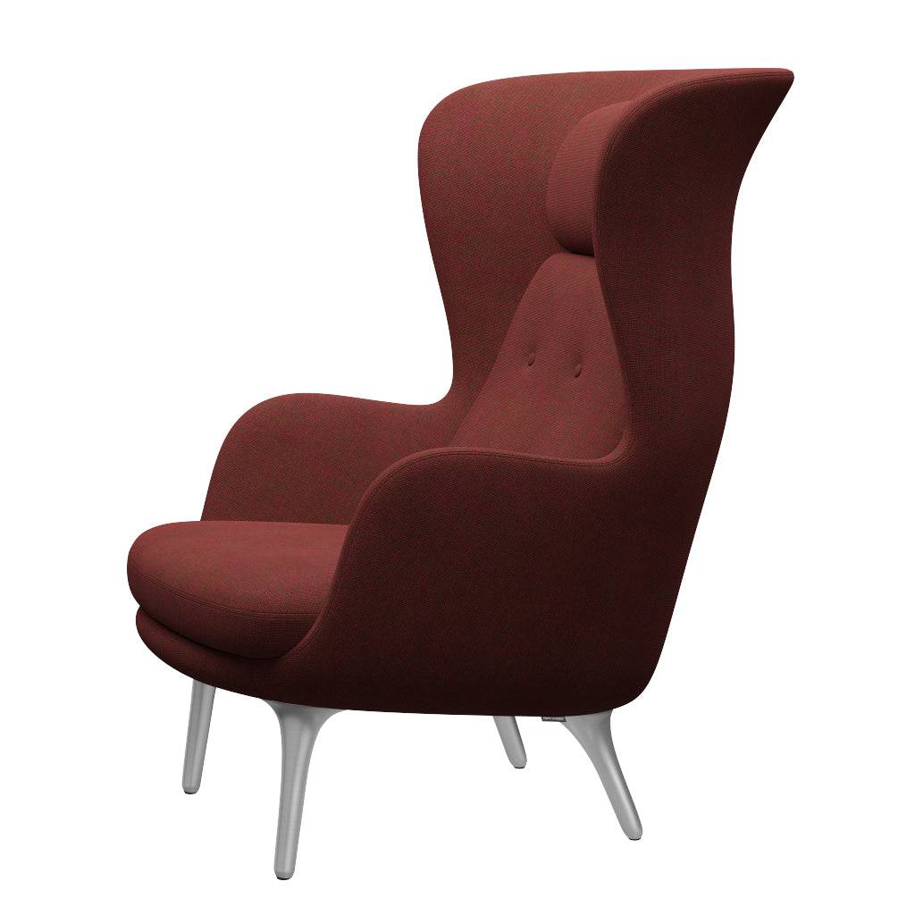 Ro Lænestol m. stel i aluminium fra Fritz Hansen Hallingdal - 660 Red/Green - Jacobsen Plus