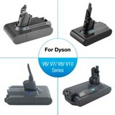 Li-jon dammsugare uppladdningsbart batteri för dyson v6 v7 v8 v10 serie dc59 dc62 sv03 sv05 sv06 sv09 sv12 dc31 dc34 dc35 dc45 - V6 3000 mah