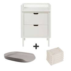 Sebra Skötbordet m. Lådor - Classic White - Bundle 1