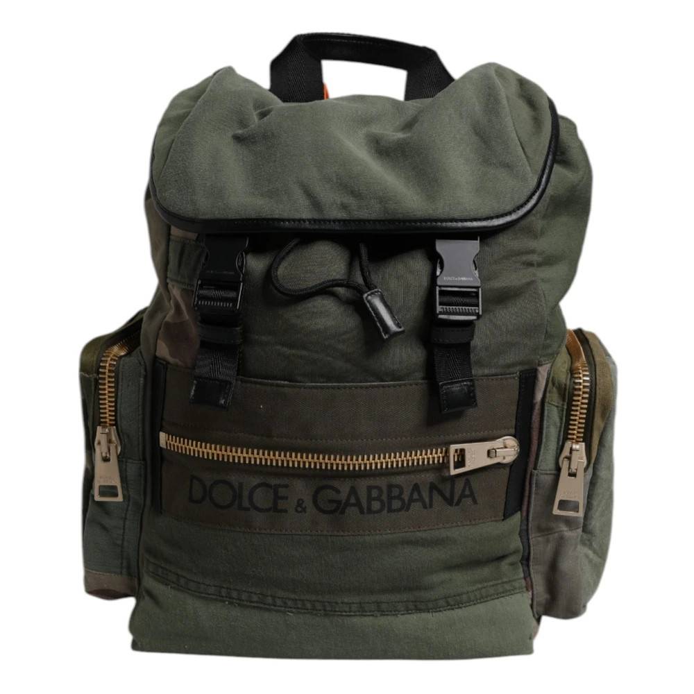 Dolce & Gabbana Patchwork Travel Backpack - Tasker - unisex - Grøn - ONE SIZE - Bomuld