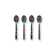Set/4 Spoons Enamelled Berry Blues 14.5cm