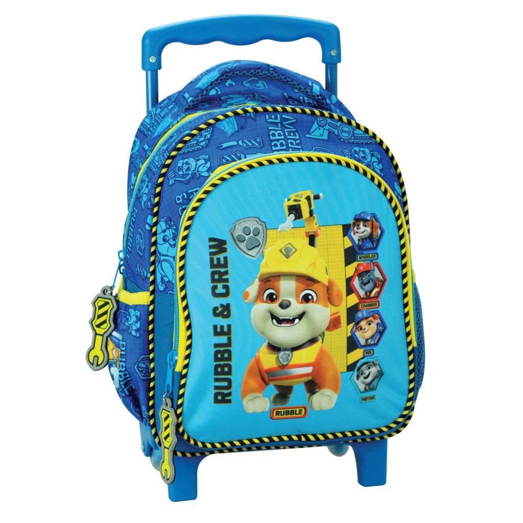 Paw Patrol Rubble & Crew rullande ryggsäck för förskola, 30 cm