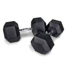 Vega Rubber Hex Dumbbells - 22.5KG Pair