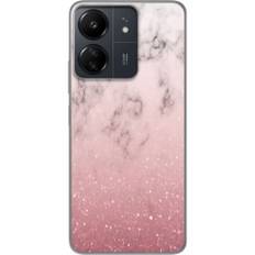 Xiaomi Redmi 13C Gennemsigtigt Telefoncover Glitter och marmor