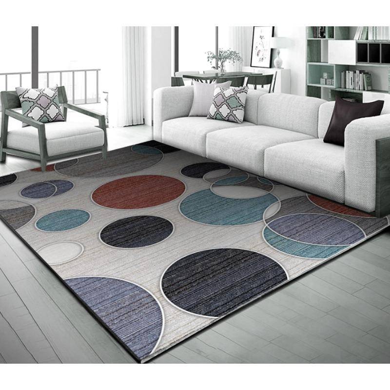 Nordic Geometric Living Room Carpets Home Decoration Sofa Area Large Rugs Bedroom Short Velvet Washable Floor Mats Customizable 60*90cm