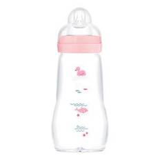 MAM Feel Good Glassutteflaske 260 ml 2+ mdr. - Lyserød