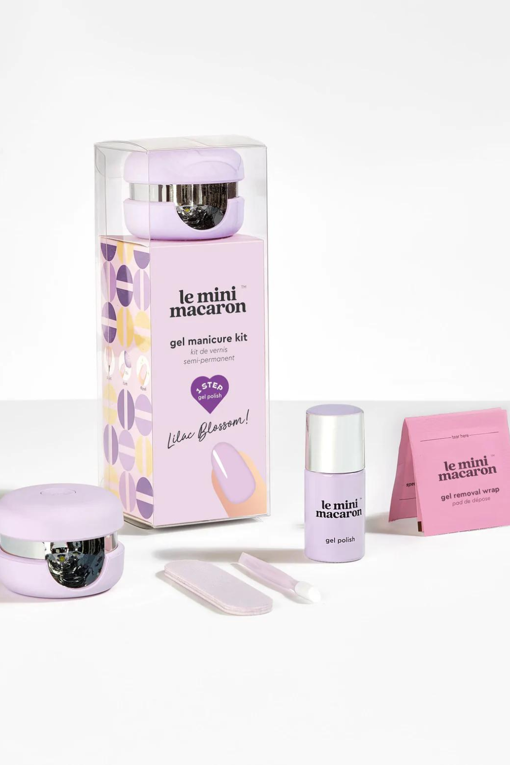 Gel manicure kit, lilac blossom