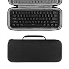 GEEKRIA 60 % kompakt tangentbordsfodral, hårt skal resväska för 61 tangenter datortangentbord, kompatibel med SteelSeries Apex Pro Mini, Razer Huntsman Mini, RK Royal KLUDGE RK61