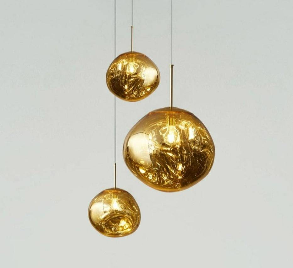 Chroma Glow - Lekfull och Elegant Taklampa - Guld / 40cm