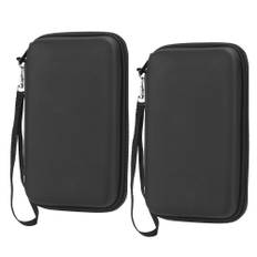 2Pcs Portable Storage Bag Carry Case EVA Protective Hard Bag for NDSILLNintendo 3DSXLBlack svart