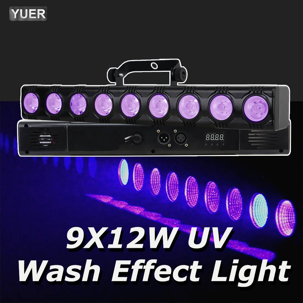 9x12W LED UV Wash Effect Bar Light Remote Control Stage Ligthing Strobe Horse Racing Party Dj Disco Bar DMX Equipment Lamp