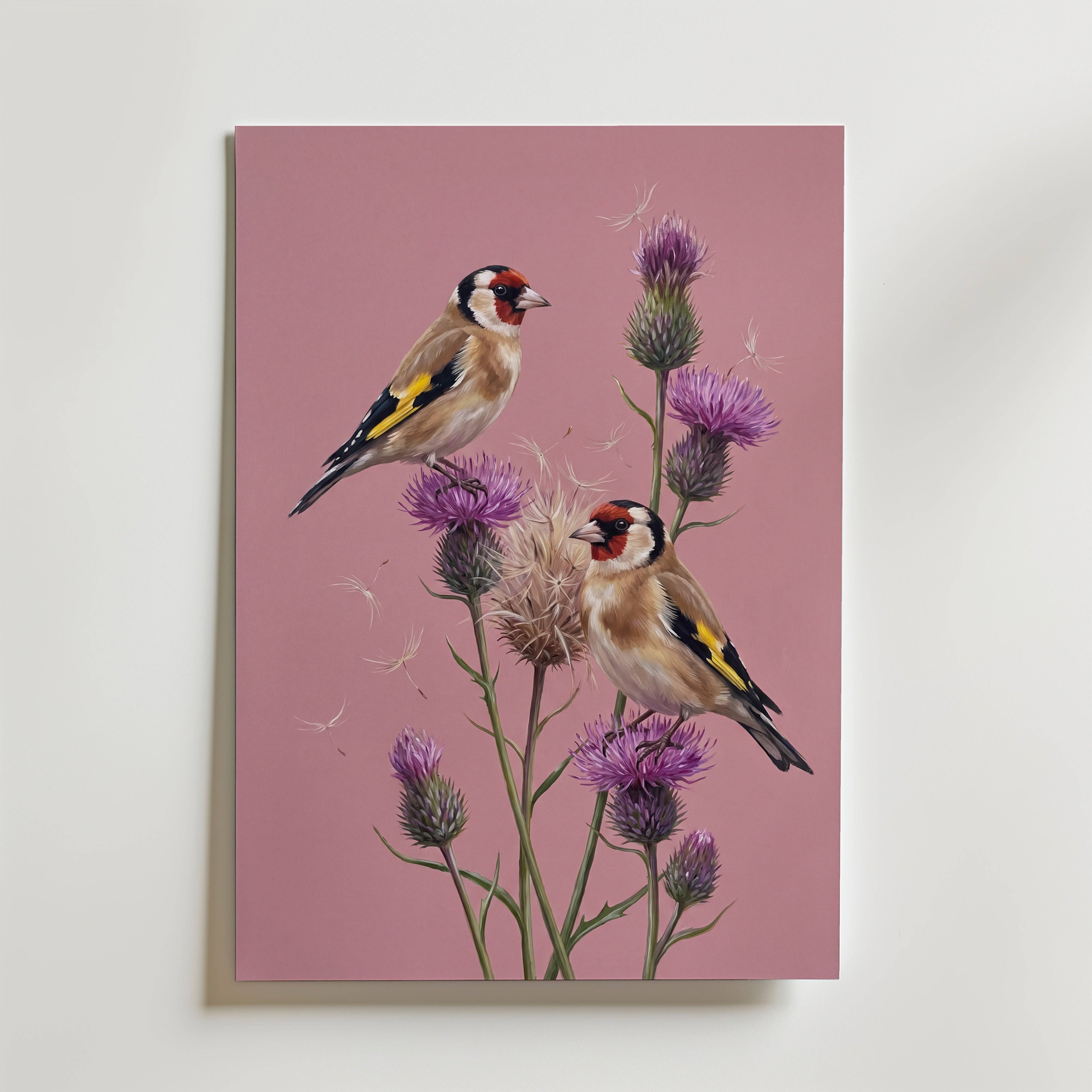 William Morris Goldfinches on Thistles Poster - Fine Art Poster 40x50 cm Utan passepartout