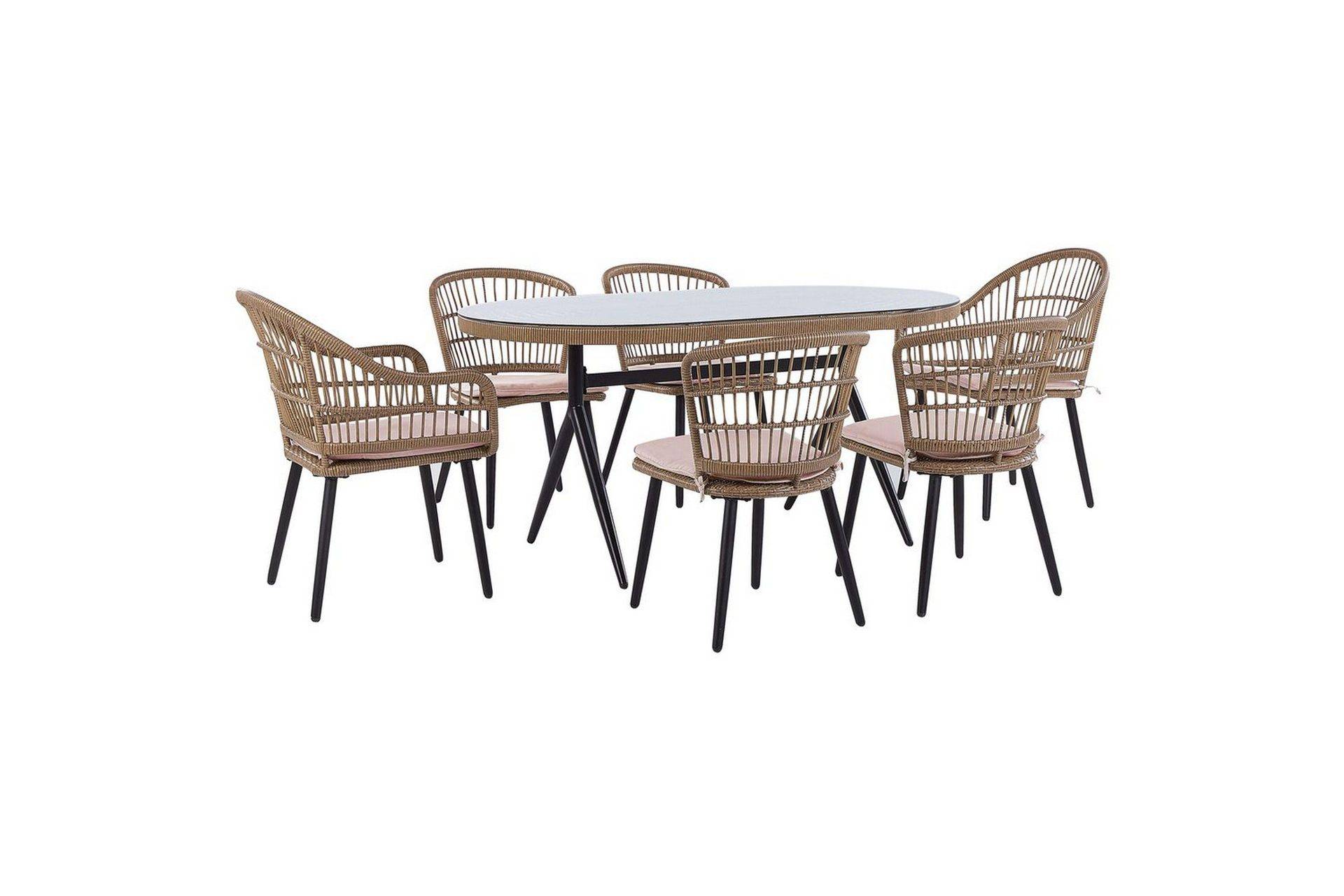 Matsalsset Aliano - Matgrupp utomhus Beige Glas
