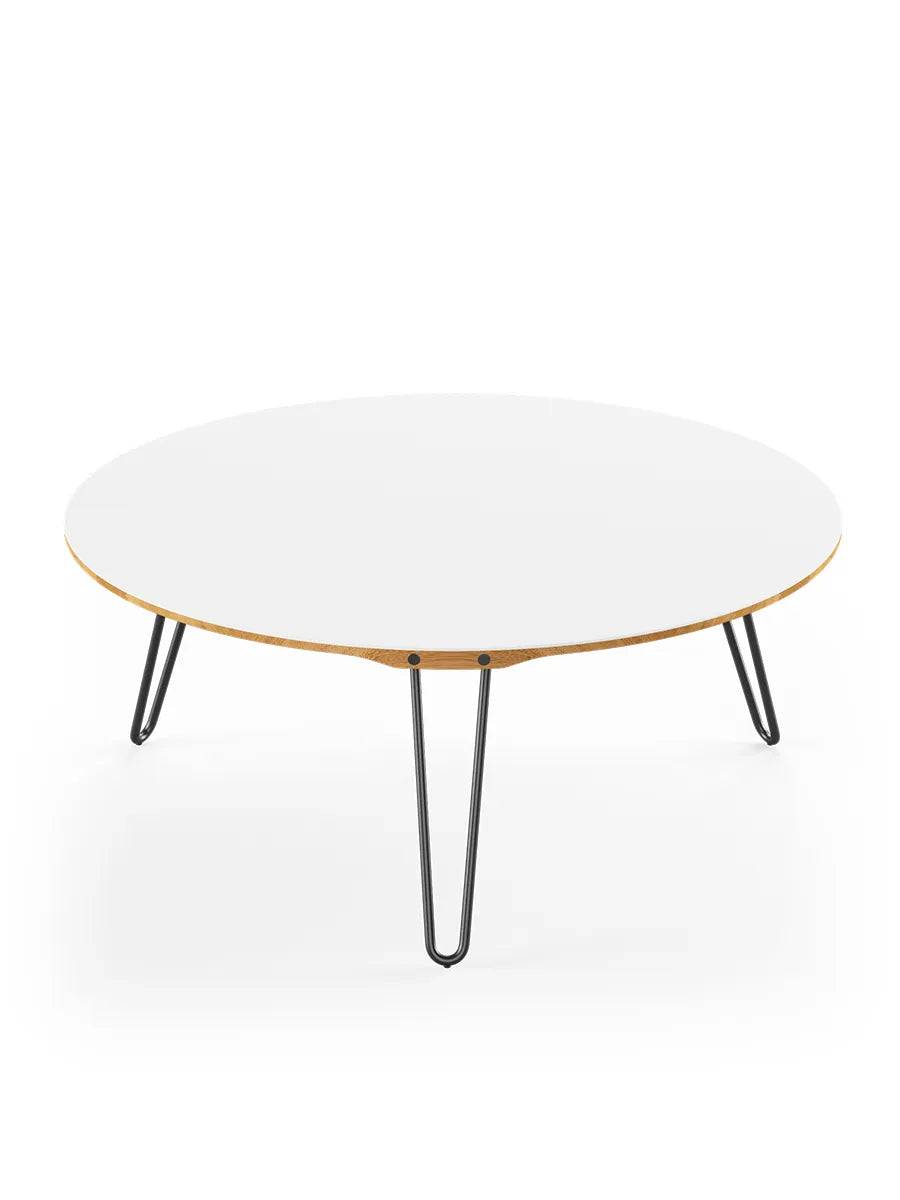 AK1851 Sofabord fra Naver Collection Eg olie / H: 36 cm / Sort pulverlakeret - Jacobsen Plus