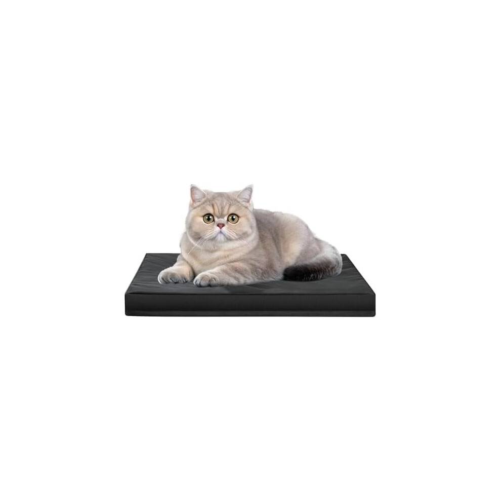 Uopslidelig hundeseng i memory foam til små hunde og katte – vandtæt, aftageligt betræk, skridsikker, 50 x 33 x 7,5 cm, grøn