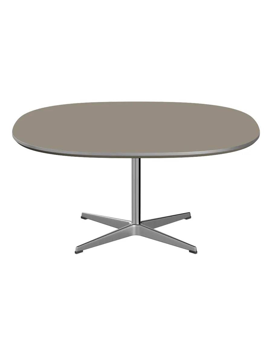 Piet Hein A203 Sofabord, 100 x 100 cm fra Fritz Hansen Brown Ottawa m. alukant (specialfarve) - Jacobsen Plus