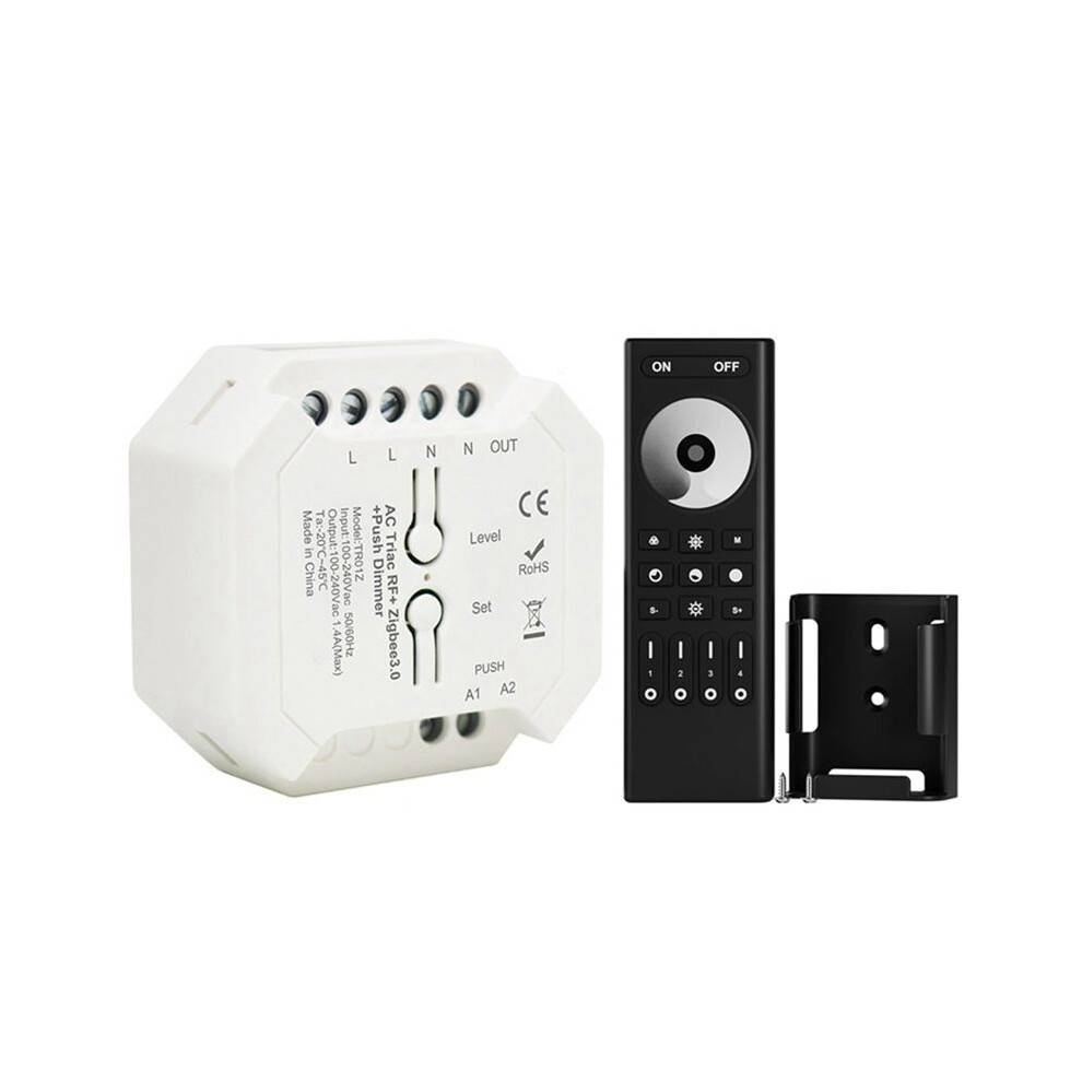 Tuya ZigBee Triac Dimmer LED Controller  Dimmer för Dimbara LED-Ljus Stöd  APP RF-Fjärrkontroll B