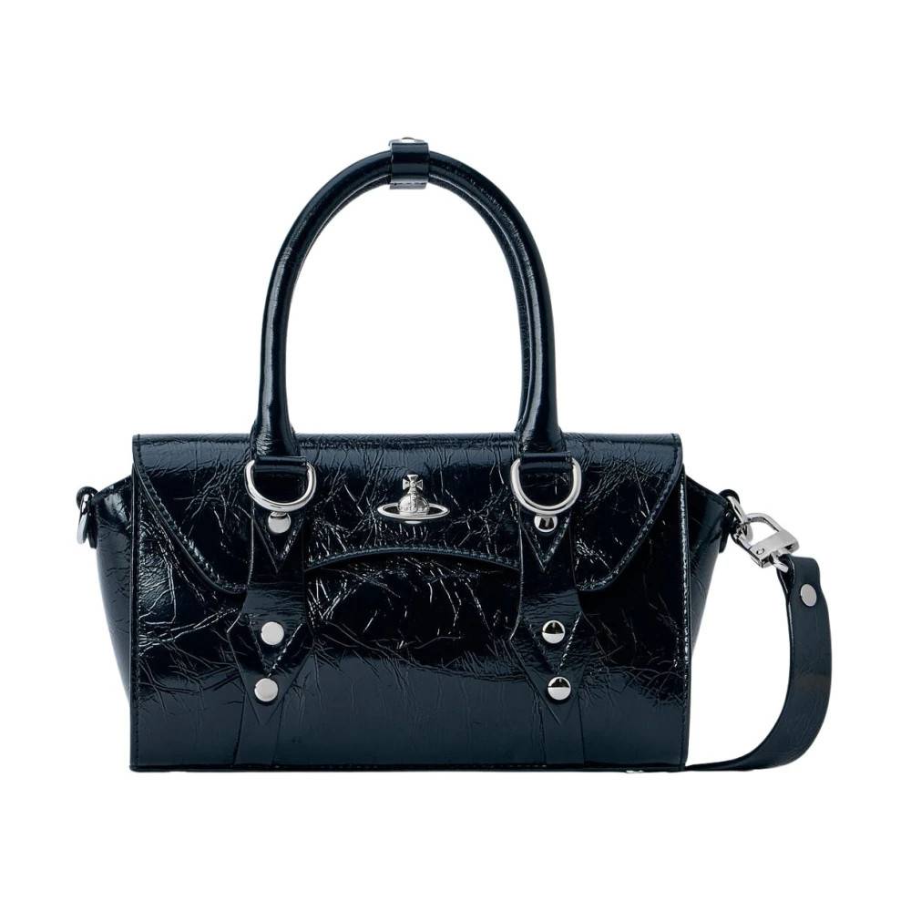Vivienne Westwood Bettina Mini Skuldertaske - Tasker - Dame - Sort - ONE SIZE - Uld