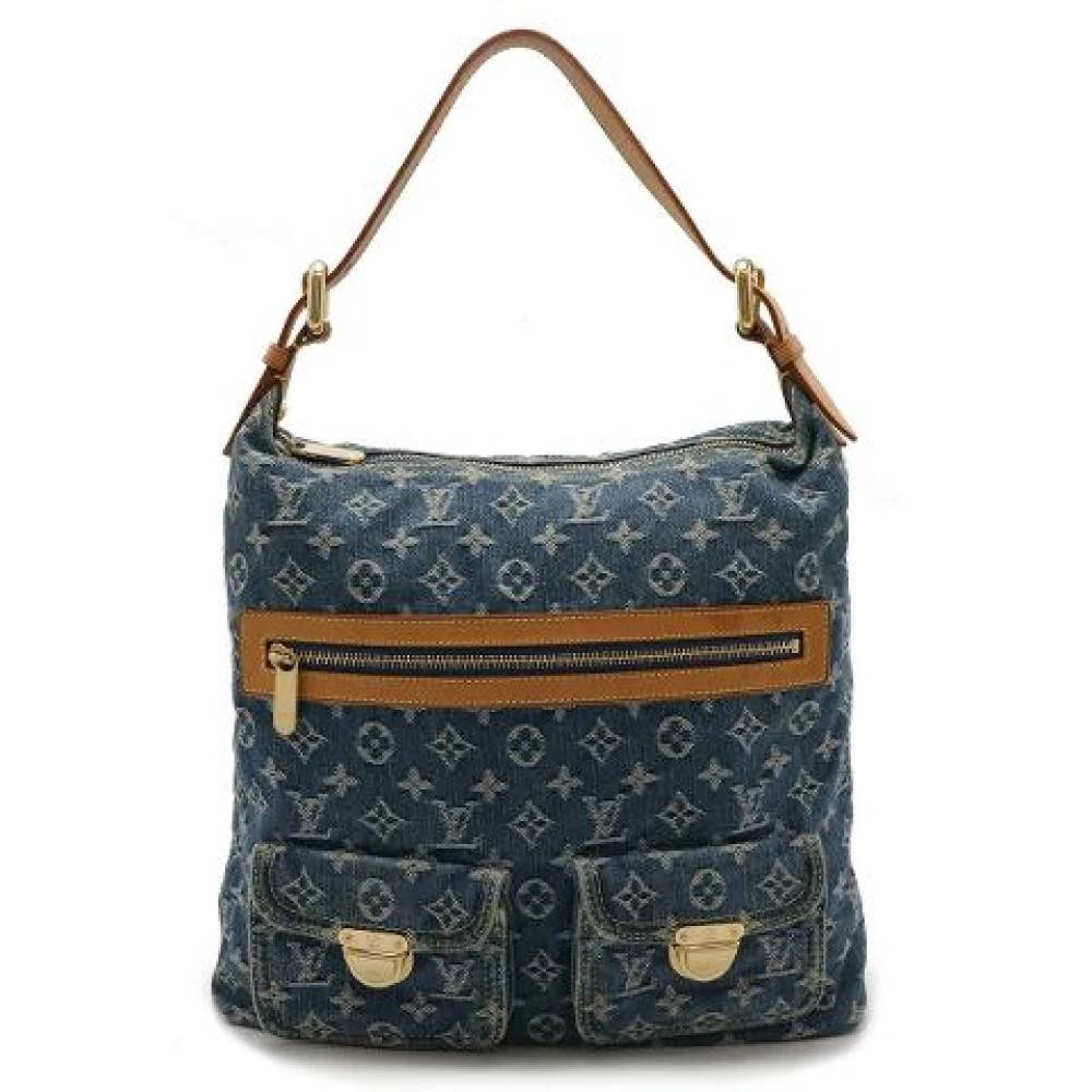 Louis Vuitton Vintage Pre-owned Shoulder Bag - Vintage - Dame - Blå - ONE SIZE - Uld