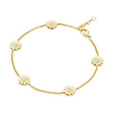 Georg Jensen Daisy armbånd i forgyldt sølv med emalje (20001724)