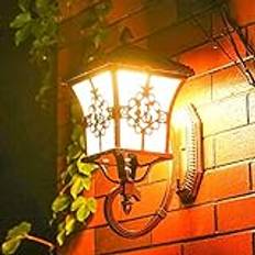 Outdoor Wall Lantern Patio Light Fixture Exterior Outdoor wall lamps, exterior wall light Passport lamp, waterproof wall lamp for garden, terrace, balcony, carriage lantern design, matt black enclosur