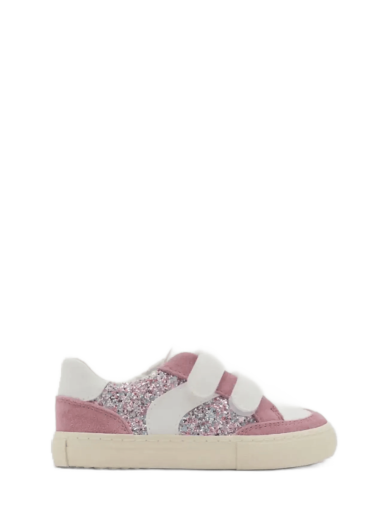 Mango Glitter Trainers With Leather Details - Pink - 22
