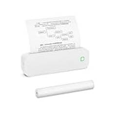 Boddceto Bärbar Mini A4-Skrivare Utan Bläckutskrift A4 Termisk Skrivare för Telefon PC Tattoo Transfer Printer Vit