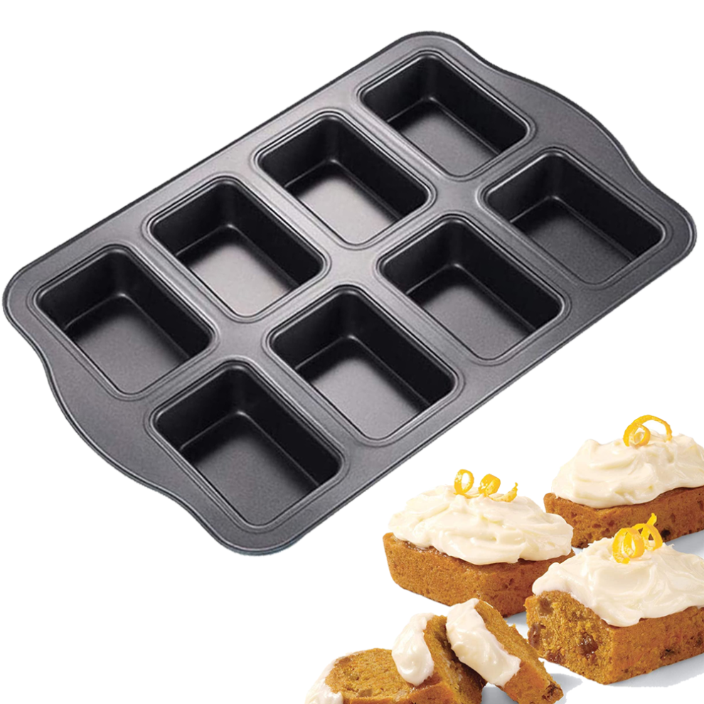 Mini-brødform med non-stick-belægning, kulstofstålmateriale med PFOA-non-stick-overflade, brugervenlig brødform til alle dine bagebehov,